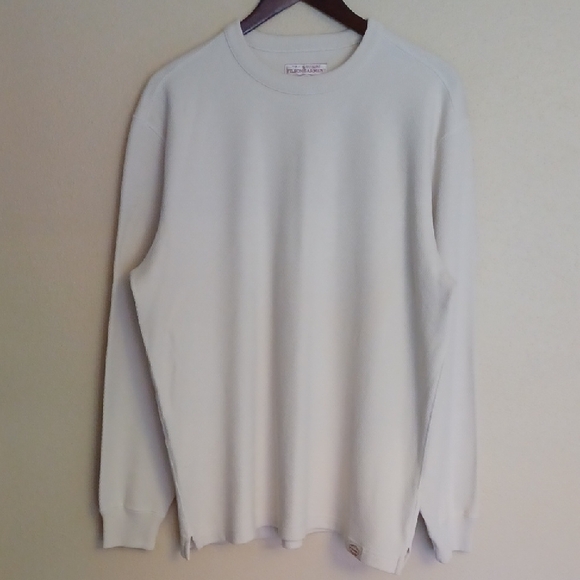 FILSON Men's Waffle Knit Thermal Crewneck Pullover SZ L Sand NEW - Picture 2 of 15